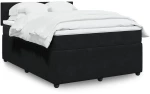 vidaXL Κρεβάτι Boxspring με Στρώμα Μαύρο 160x200 εκ. Βελούδινο