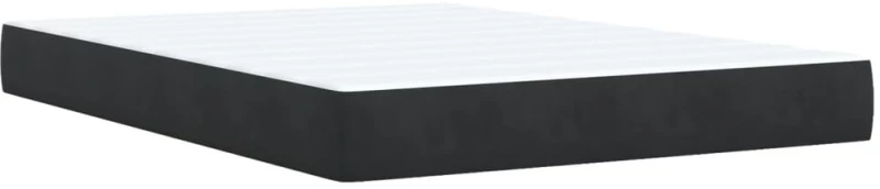 vidaXL Κρεβάτι Boxspring με Στρώμα Μαύρο 160x200 εκ. Βελούδινο