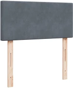 vidaXL Κρεβάτι Boxspring με Στρώμα Σκούρο Γκρι 90x190 εκ. Βελούδινο