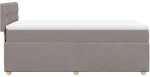 vidaXL Κρεβάτι Boxspring με Στρώμα Taupe 100 x 200 εκ. Υφασμάτινο