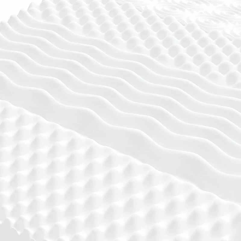 vidaXL Στρώμα Αφρού 7 Ζωνών Σκληρότητα 20 ILD Λευκό 120x210 εκ.