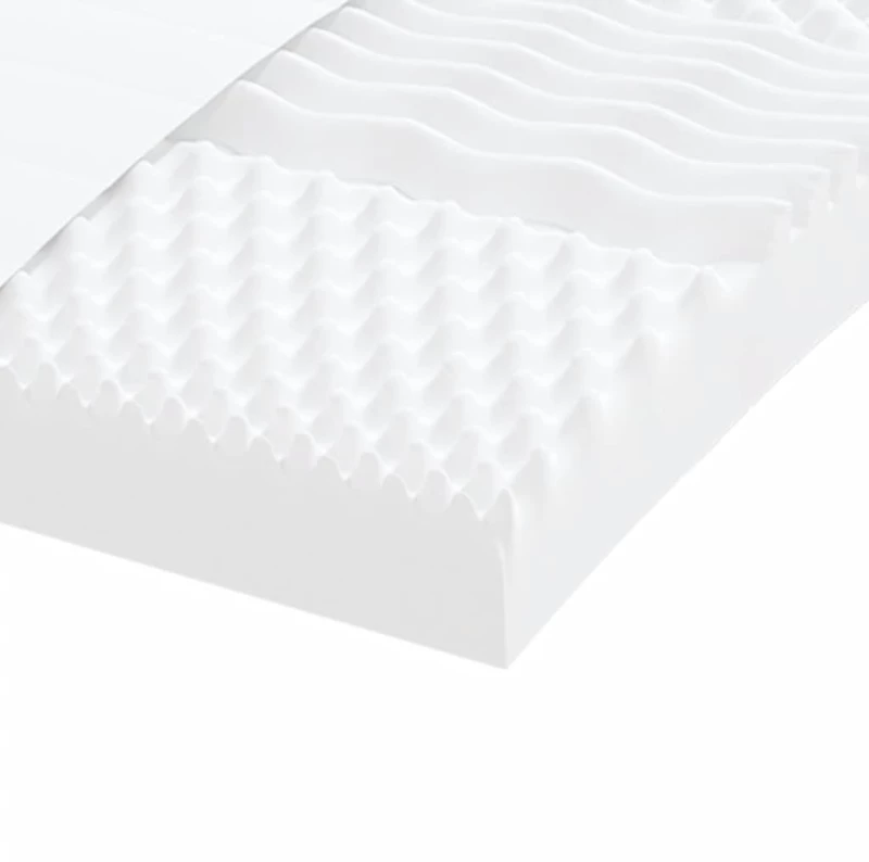 vidaXL Στρώμα Αφρού 7 Ζωνών Σκληρότητα 20 ILD Λευκό 120x210 εκ.