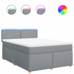 vidaXL Κρεβάτι Boxspring με Στρώμα Αν. Πράσινο 160x200εκ Υφασμάτινο