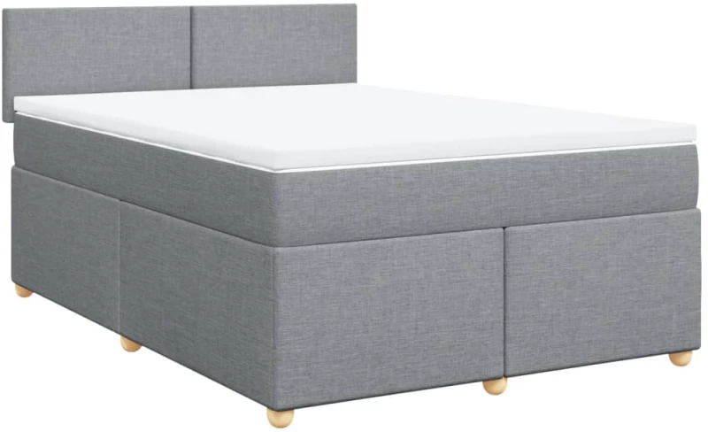 vidaXL Κρεβάτι Boxspring με Στρώμα Αν. Πράσινο 160x200εκ Υφασμάτινο