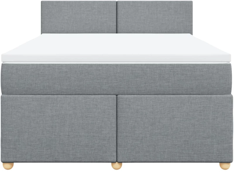 vidaXL Κρεβάτι Boxspring με Στρώμα Αν. Πράσινο 160x200εκ Υφασμάτινο