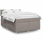 vidaXL Κρεβάτι Boxspring με Στρώμα Taupe 140x200 εκ. Υφασμάτινο