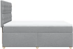vidaXL Κρεβάτι Boxspring με Στρώμα Ανοιχτό Γκρι 140x200 εκ. Υφασμάτινο
