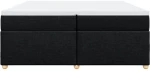 vidaXL Κρεβάτι Boxspring με Στρώμα Μαύρο 200x200 εκ. Υφασμάτινο