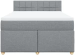 vidaXL Κρεβάτι Boxspring με Στρώμα Αν. Πράσινο 160x200εκ Υφασμάτινο