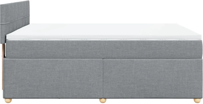vidaXL Κρεβάτι Boxspring με Στρώμα Αν. Πράσινο 160x200εκ Υφασμάτινο