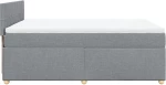 vidaXL Κρεβάτι Boxspring με Στρώμα Αν. Πράσινο 160x200εκ Υφασμάτινο