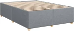 vidaXL Κρεβάτι Boxspring με Στρώμα Ανοιχτό Γκρι 140x200 εκ. Υφασμάτινο