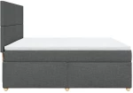 vidaXL Κρεβάτι Boxspring με Στρώμα Σκούρο Γκρι 180x200 εκ Υφασμάτιν