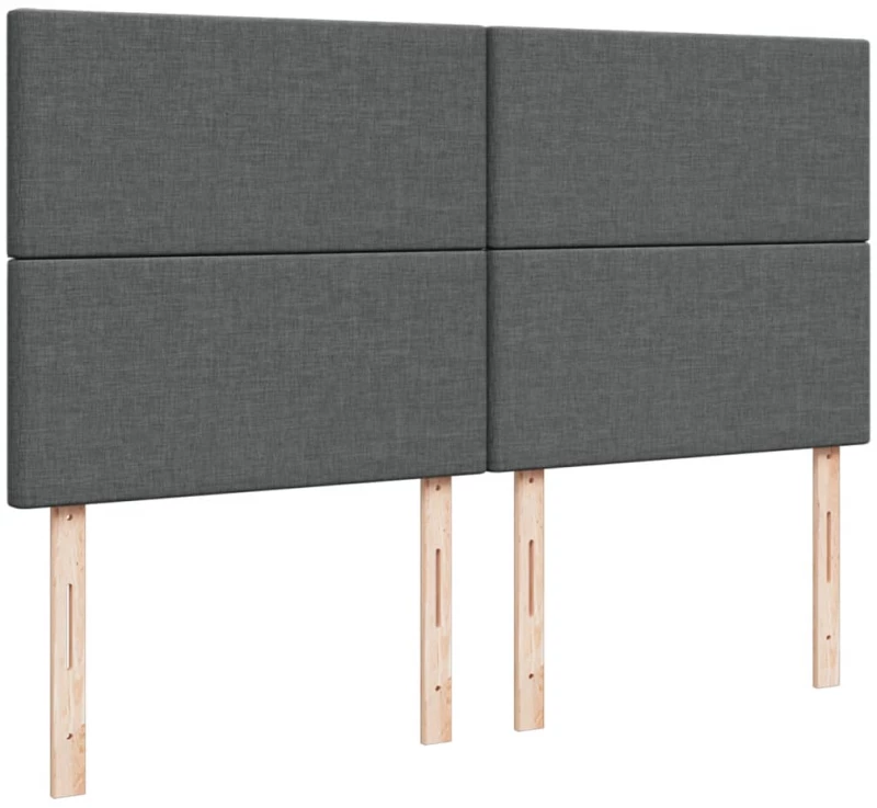vidaXL Κρεβάτι Boxspring με Στρώμα Σκούρο Γκρι 180x200 εκ Υφασμάτιν