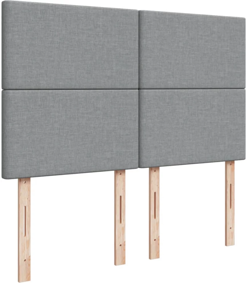 vidaXL Κρεβάτι Boxspring με Στρώμα Ανοιχτό Γκρι 140x200 εκ. Υφασμάτινο