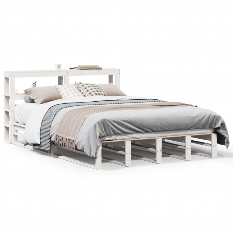vidaXL Σκελετός Κρεβ. Χωρίς Στρώμα Λευκό 120x200 εκ Μασίφ Πεύκο