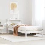 vidaXL Σκελετός Κρεβ. Χωρίς Στρώμα Λευκό 75x190 εκ Μασίφ Πεύκο