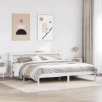vidaXL Σκελετός Κρεβ. Χωρίς Στρώμα Λευκό 180x200 εκ Μασίφ Πεύκο