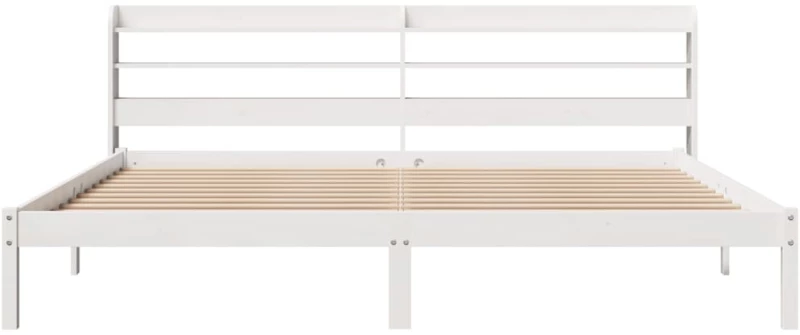 vidaXL Σκελετός Κρεβ. Χωρίς Στρώμα Λευκό 180x200 εκ Μασίφ Πεύκο