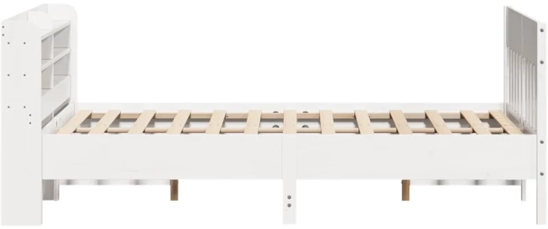 vidaXL Σκελετός Κρεβ. Χωρίς Στρώμα Λευκό 160x200 εκ Μασίφ Πεύκο