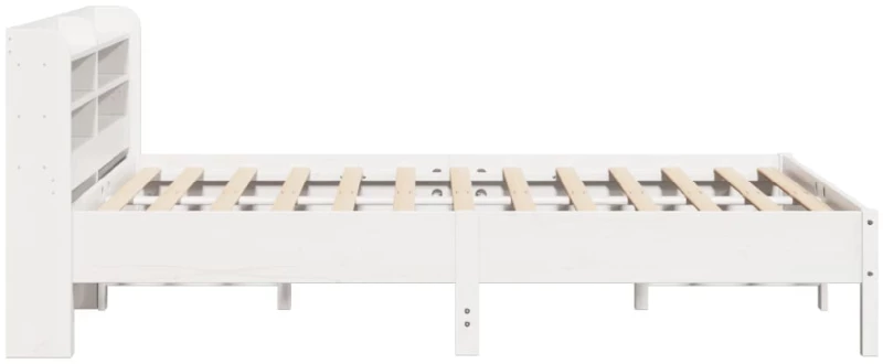 vidaXL Σκελετός Κρεβ. Χωρίς Στρώμα Λευκό 135x190 εκ Μασίφ Πεύκο