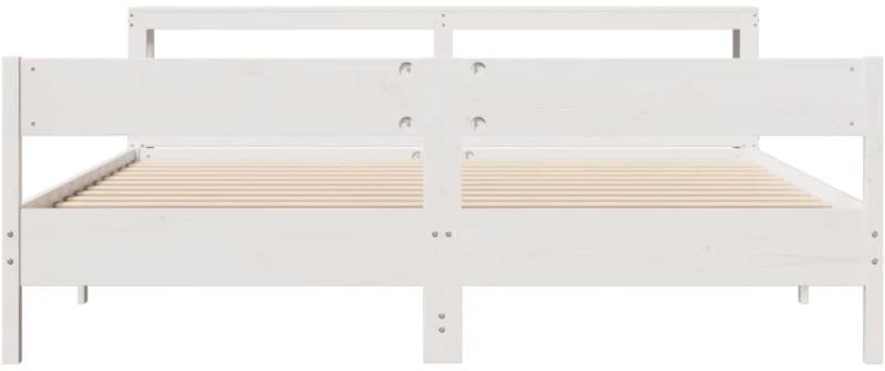 vidaXL Σκελετός Κρεβ. Χωρίς Στρώμα Λευκό 180x200 εκ Μασίφ Πεύκο