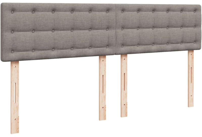 vidaXL Κρεβάτι Boxspring με Στρώμα Taupe 180x200 εκ. Υφασμάτινο
