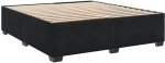 vidaXL Κρεβάτι Boxspring με Στρώμα Μαύρο 180x200 εκ. Βελούδινο