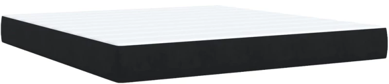 vidaXL Κρεβάτι Boxspring με Στρώμα Μαύρο 180x200 εκ. Βελούδινο