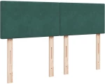 vidaXL Κρεβάτι Boxspring με Στρώμα Σκούρο Πράσινο 140x200εκ. Βελούδινο
