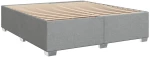 vidaXL Κρεβάτι Boxspring με Στρώμα Ανοιχτό Γκρι 180x200 εκ. Υφασμάτινο
