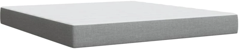 vidaXL Κρεβάτι Boxspring με Στρώμα Ανοιχτό Γκρι 180x200 εκ. Υφασμάτινο