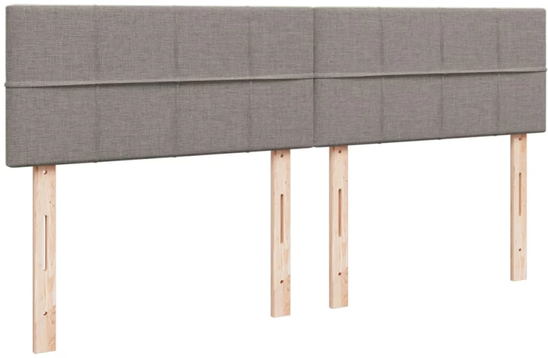 vidaXL Κρεβάτι Boxspring με Στρώμα Taupe 180x200 εκ. Υφασμάτινο