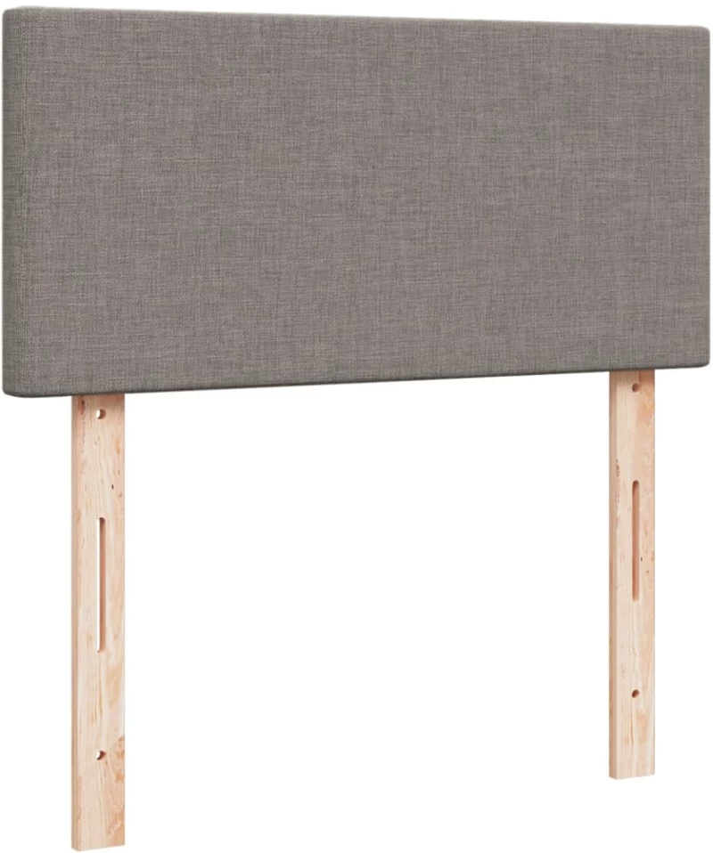 vidaXL Κρεβάτι Boxspring με Στρώμα Taupe 100 x 200 εκ. Υφασμάτινο