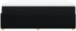 vidaXL Κρεβάτι Boxspring με Στρώμα Μαύρο 120x200 εκ. Υφασμάτινο