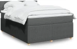 vidaXL Κρεβάτι Boxspring με Στρώμα Σκούρο Γκρι 140x200 εκ Υφασμάτινο