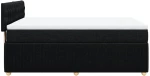 vidaXL Κρεβάτι Boxspring με Στρώμα Μαύρο 140x200 εκ. Υφασμάτινο