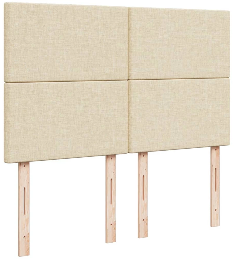 vidaXL Κρεβάτι Boxspring με Στρώμα Κρεμ 160x200 εκ. Υφασμάτινο