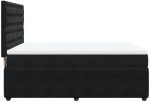 vidaXL Κρεβάτι Boxspring με Στρώμα Μαύρο 140x190 εκ. Βελούδινο