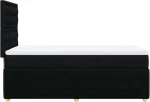 vidaXL Κρεβάτι Boxspring με Στρώμα Μαύρο 100 x 200 εκ. Υφασμάτινο