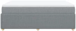 vidaXL Κρεβάτι Boxspring με Στρώμα Ανοιχτό Γκρι 140x190 εκ. Υφασμάτινο