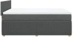 vidaXL Κρεβάτι Boxspring με Στρώμα Σκούρο Γκρι 140x200 εκ Υφασμάτινο