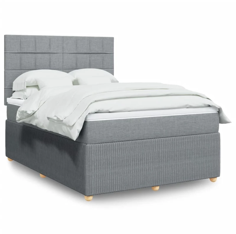 vidaXL Κρεβάτι Boxspring με Στρώμα Αν. Πράσινο 160x200εκ Υφασμάτινο