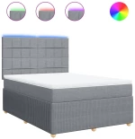 vidaXL Κρεβάτι Boxspring με Στρώμα Αν. Πράσινο 160x200εκ Υφασμάτινο