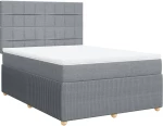 vidaXL Κρεβάτι Boxspring με Στρώμα Αν. Πράσινο 160x200εκ Υφασμάτινο