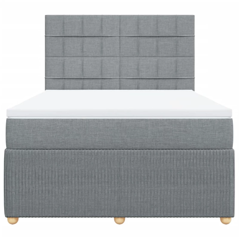 vidaXL Κρεβάτι Boxspring με Στρώμα Αν. Πράσινο 160x200εκ Υφασμάτινο