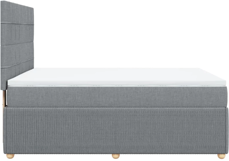 vidaXL Κρεβάτι Boxspring με Στρώμα Αν. Πράσινο 160x200εκ Υφασμάτινο