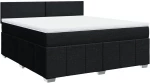 vidaXL Κρεβάτι Boxspring με Στρώμα Μαύρο 180x200 εκ. Υφασμάτινο