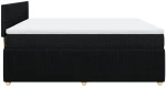 vidaXL Κρεβάτι Boxspring με Στρώμα Μαύρο 180x200 εκ. Υφασμάτινο