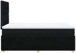 vidaXL Κρεβάτι Boxspring με Στρώμα Μαύρο 120x200 εκ. Υφασμάτινο